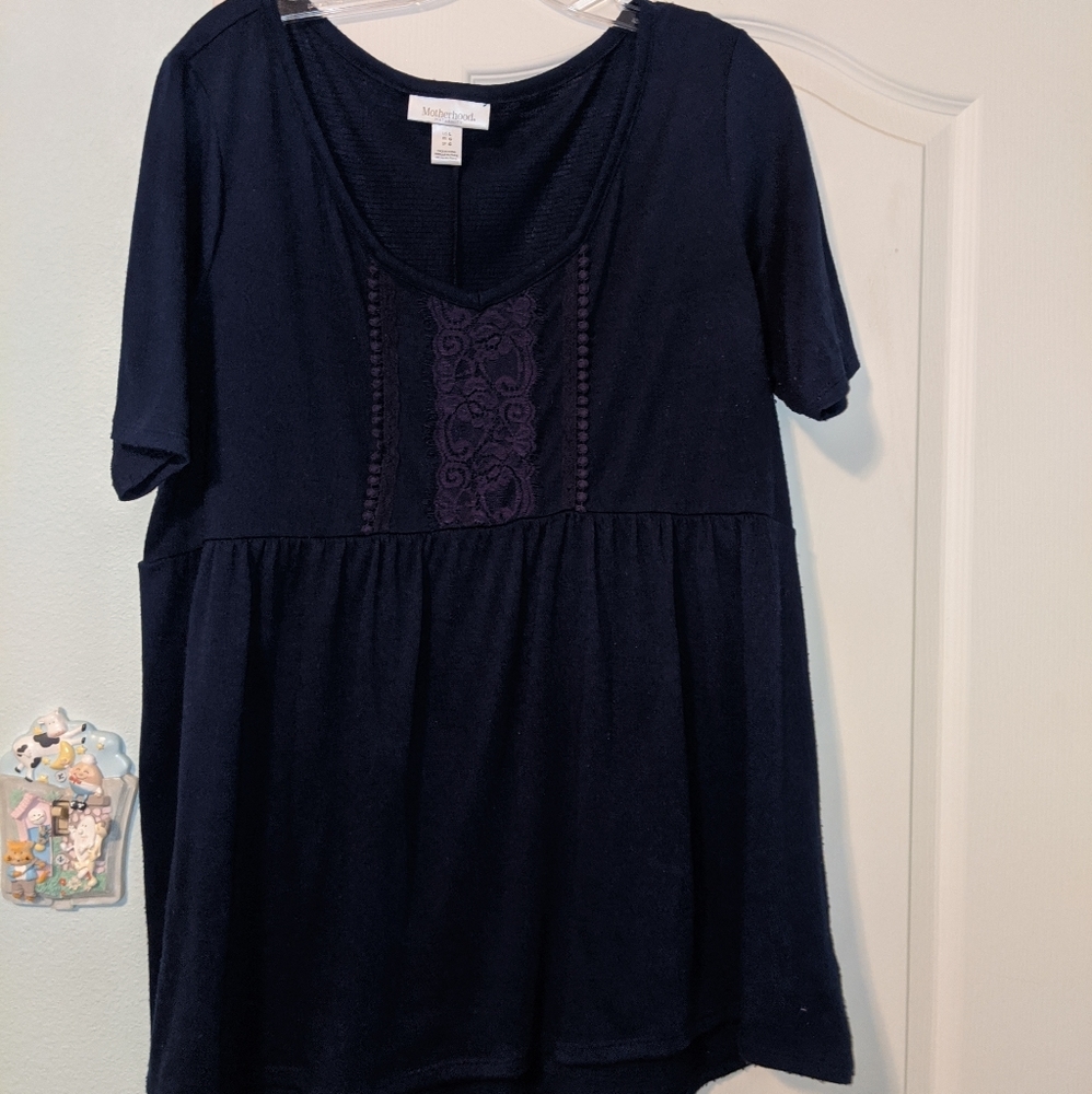 Navy Maternity Top Size L